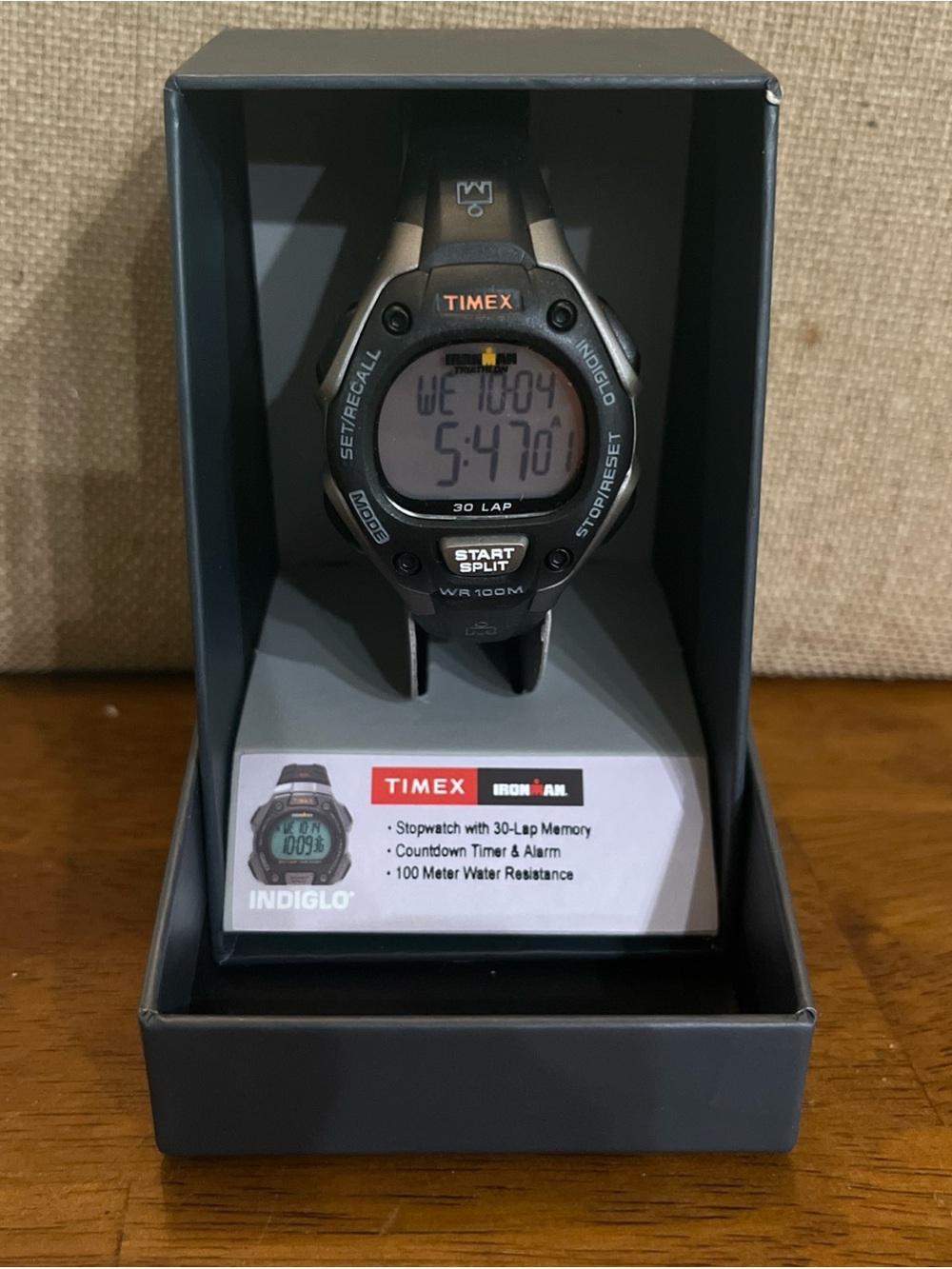 TIMEX Ironman Watch Women's 30 Lap Memory Chrono Indiglo Night T5E961 New!!